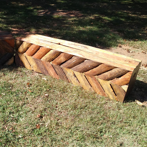 Natural Bark Arrow Wall Horse Jumps Set/2 - Platinum Jumps