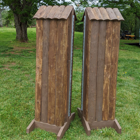 Natural Bark Columns Wood Horse Jumps 2 Heights #221