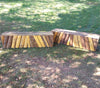 Natural Bark Double Slant Wall Horse Jumps Set/2 - Platinum Jumps