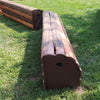 Natural Bark Mini Roll Top Horse Jumps Set/2 - Platinum Jumps