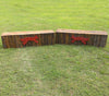 Natural Bark Vertical Panel Fox Box Horse Jumps Set/2 - Platinum Jumps