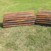Natural Bark Roll Top Horse Jumps Set/2 - Platinum Jumps