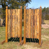 Natural Bark Panel Wing Standards Wood Horse Jumps - Platinum Jumps