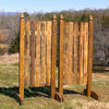 Natural Bark Panel Wing Standards Wood Horse Jumps - Platinum Jumps