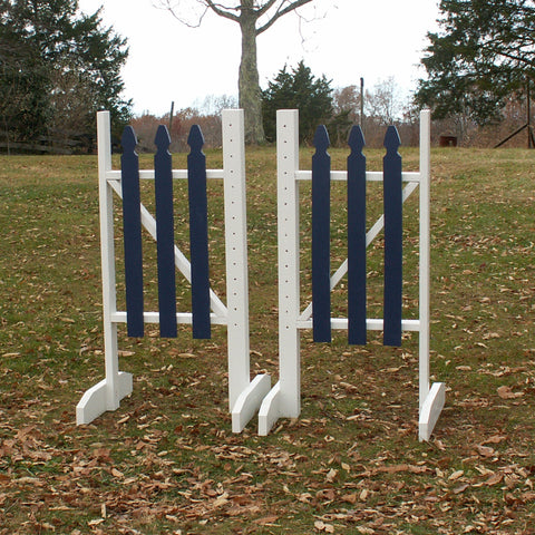 Picket Fence Wood Wing Standards Horse Jumps - Platinum Jumps
