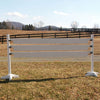 Set of 6 Solid Colored Plank Gates Wood Horse Jumps - Platinum Jumps