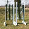 Skinny Picket Wing Standards Wood Horse Jumps - Platinum Jumps
