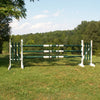 Double Band Colored Round Rails/Poles Wood Horse Jumps Set/3 - Platinum Jumps