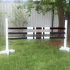 Double Band Colored Cut Rails/Poles Wood Horse Jumps Set/3 - Platinum Jumps