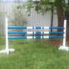 Double Band Colored Round Rails/Poles Wood Horse Jumps Set/3 - Platinum Jumps