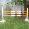Double Band Colored Cut Rails/Poles Wood Horse Jumps Set/3 - Platinum Jumps