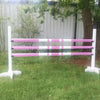 Double Band Colored Cut Rails/Poles Wood Horse Jumps Set/3 - Platinum Jumps