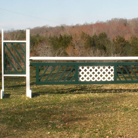 Slant Picket Gate w/Center Lattice Panel Wood Horse Jumps 10ft #318