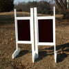 Solid Panel Colored Wing Standards Wood Horse Jumps - Platinum Jumps