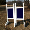 Solid Panel Colored Wing Standards Wood Horse Jumps - Platinum Jumps