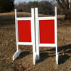 Solid Panel Colored Wing Standards Wood Horse Jumps - Platinum Jumps