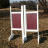 Solid Panel Colored Wing Standards Wood Horse Jumps - Platinum Jumps