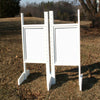 Solid Panel Colored Wing Standards Wood Horse Jumps - Platinum Jumps