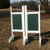 Solid Panel Colored Wing Standards Wood Horse Jumps - Platinum Jumps