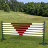 "V" Design Set/6 ROUND Rails/Poles Wood Horse Jumps #803