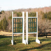 Basket Weave Wing Standards Wood Horse Jumps - Platinum Jumps