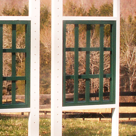 Basket Weave Wing Standards Wood Horse Jumps - Platinum Jumps