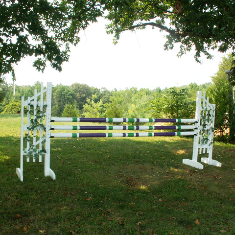 10ft Skinny Center 2 Color CUT Rails/Poles Wood Horse Jumps Set/3 #806