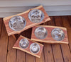 Live Edge Red Cedar Dog | Cat | Pet Bowl Feeder | Stand