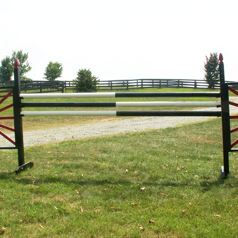 Half & Half Colored ROUND Rails/Poles Wood Horse Jumps B/3 - Platinum Jumps 