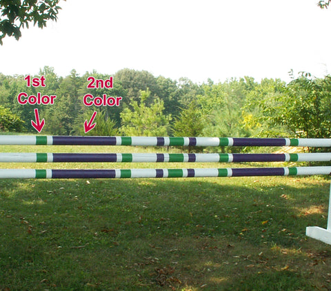 10ft Skinny Center 2 Color CUT Rails/Poles Wood Horse Jumps Set/3 #806