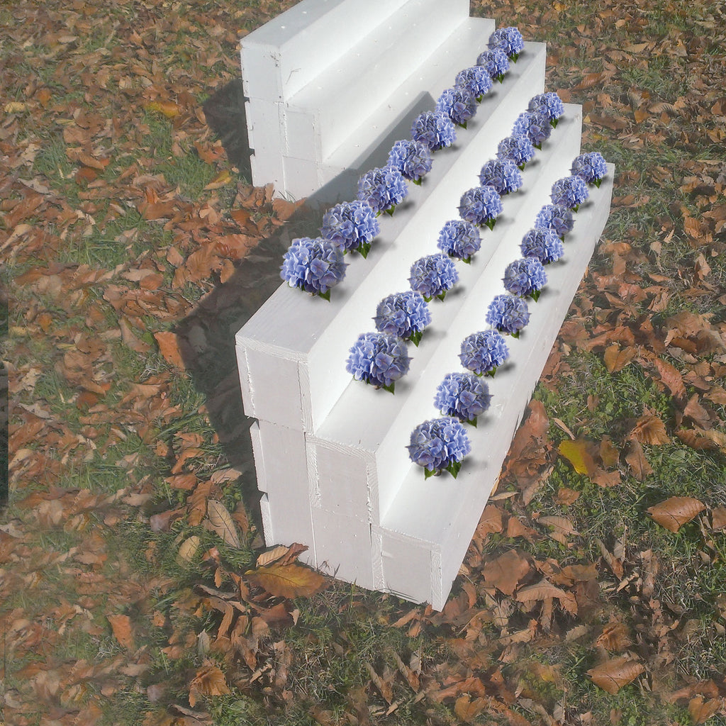 Triple Decker Flower Brush Box Horse Jumps Set/2 #424– Platinum Jumps