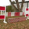 Brick Pattern Wall Wood Horse Jumps Set/2 - Platinum Jumps