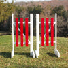 3 Panel Colored Wing Standards Wood Horse Jumps - Platinum Jumps