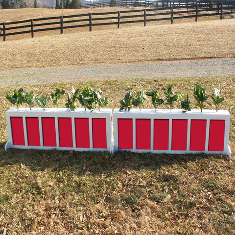 Picket Brush Box Horse Jumps Set/2 - Platinum Jumps