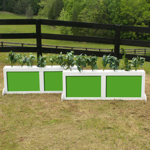 2 Panel Colored Brush Box Horse Jumps Set/2 - Platinum Jumps