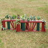 Center Picket "V" Design Brush Box Wood Horse Jumps Set/2 - Platinum Jumps