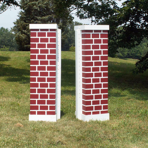 Brick Column Standards Wood Horse Jumps 2 Heights - Platinum Jumps