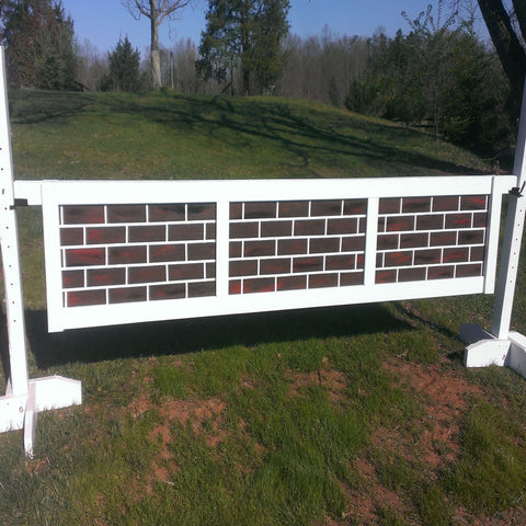 3 Panel Brick Pattern Gate Wood Horse Jumps - Platinum Jumps