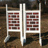 Solid Brick Panel Wing Standards Wood Horse Jumps - Platinum Jumps