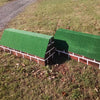 Brick Pattern Roll Top Wall Horse Jumps Set/2 - Platinum Jumps