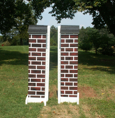 Skinny Brick Column Standards Wood Horse Jumps - Platinum Jumps