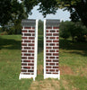 Skinny Brick Column Standards Wood Horse Jumps - Platinum Jumps