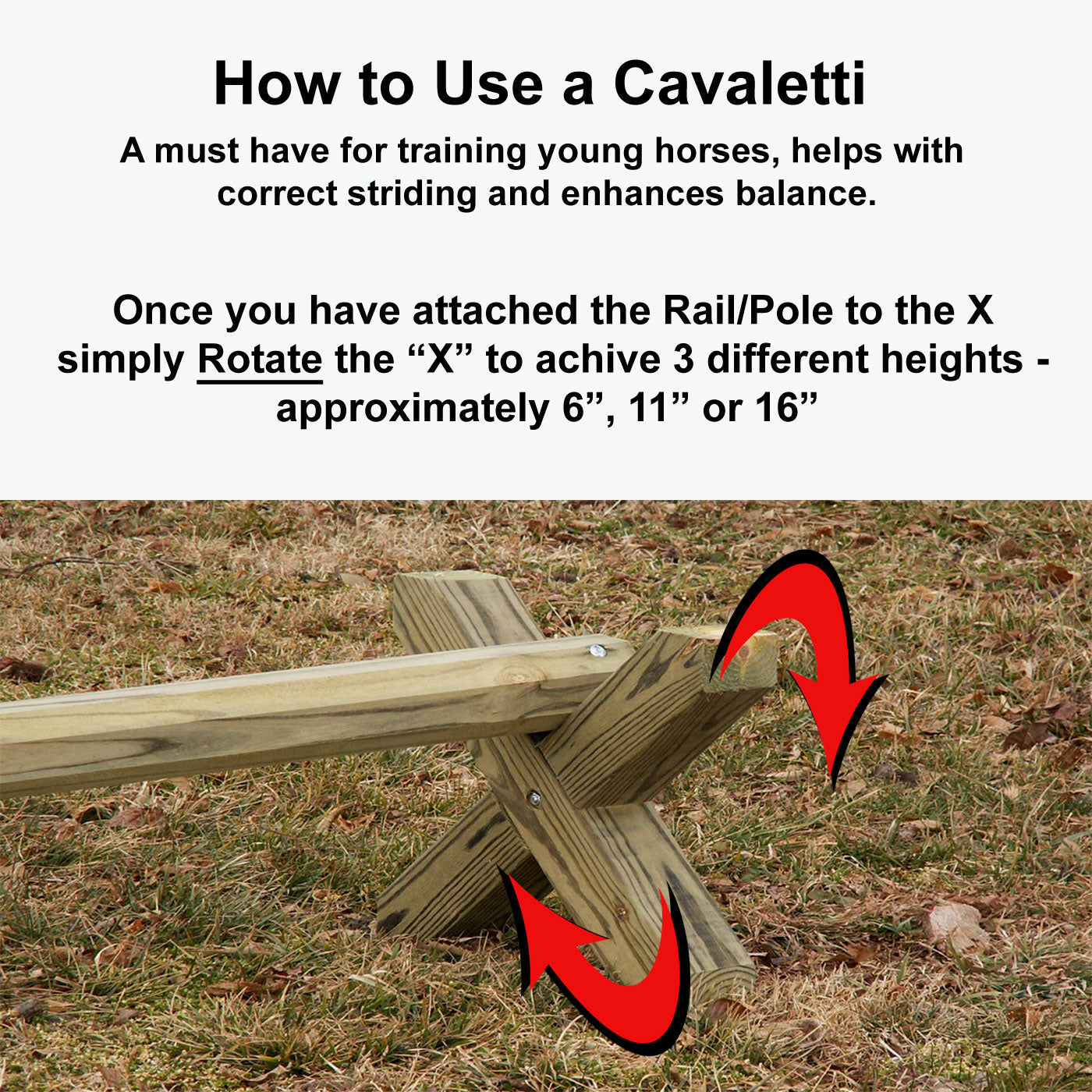 Cavaletti Risers All in One Cut Cavaletti Horse Jumps– Platinum Jumps