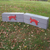 Gray Fox Box Wall Wood Horse Jumps Set/2 - Platinum Jumps