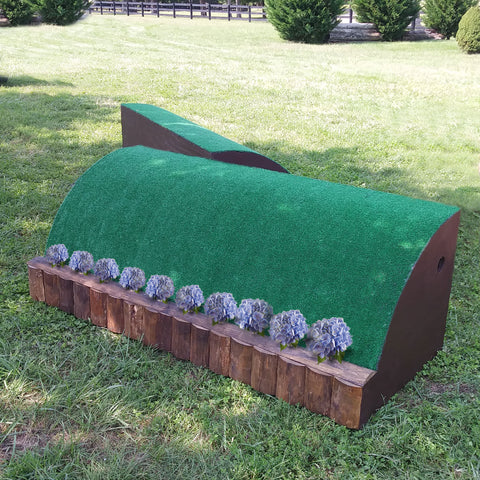 Flower Ledge Roll Top Wall Horse Jumps Set/2 - Platinum Jumps