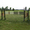 6ft Colored Side Fan Finial Black Jumper Wing Standards Horse Jumps #250 - Platinum Jumps