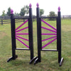 6ft Colored Side Fan Finial Black Jumper Wing Standards Horse Jumps #250 - Platinum Jumps