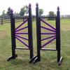 6ft Colored Side Fan Finial Black Jumper Wing Standards Horse Jumps #250 - Platinum Jumps