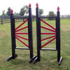 6ft Colored Side Fan Finial Black Jumper Wing Standards Horse Jumps #250 - Platinum Jumps
