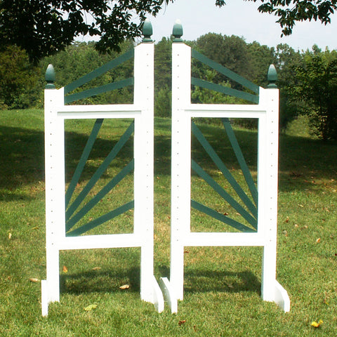 6ft Slant Picket Fan Jumper Wing Standards Horse Jumps #251 - Platinum Jumps